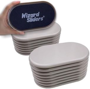 16PCS Oval Heavy Duty Furniture Sliders – 6" x 3.5" Large Carpet Furniture Movers, EVA Foam Floor Protectors for Heavy Furniture, Couches, Beds, Cabinets