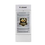 ROCKWELL RVC200A Visi Cooler, Single Glass Door, 4 Shelves, LED Lighting, Energy-Efficient, Auto-Defogging, Lockable, Wheels, 4-Year Warranty