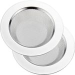 Stanley® Stainless Steel Kitchen Sink Strainer Plug, Filter Stopper Mesh Long Hair Food Blockages Cleaning Tool for Bathroom Kitchen Sink, 11.5 cm (2)