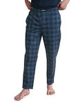 DAMENSCH Men Stretch Printed Tapered Cotton Pyjama-Pack of 1-Slumber Navy-Medium