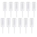 BOROLA 12 pcs Round Shape Clear Push-Up Cake Pop Shooter (Push Up Pops) Plastic Containers with Lids, Base & Sticks