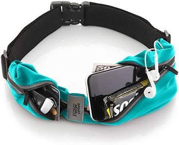 sport2people Running Belt USA Patented - Fanny Pack for Hands-Free Workout - iPhone 9 10 Plus Buddy Pouch for Runners - Freerunning Reflective Waist Pack Phone Holder