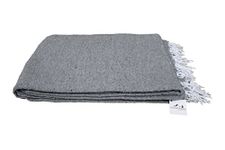 Open Road Goods Handmade Solid Color Yoga Blanket - Thick Mexican Blanket or Throw - Made for Yoga! (Grey Blanket)