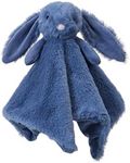 Apricot Lamb Stuffed Animals Navy Blue Bunny Rabbit Comforter Blanket Security Blanket Infant Nursery Character Blanket Luxury Snuggler Plush Baby Lovey(Navy Blue Bunny, 13 Inches)