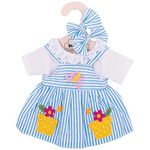 Bigjigs Toys Blue Striped Dress (for Size Medium Doll) DOLLS ONLY