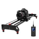 GVM Motorized Camera Slider Time Lapse and Video shot, with Remote Controller, 120 Degree Panoramic Shooting 31" 80cm, Track Dolly Sliders rail System with Motorized