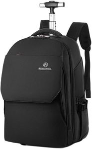 19 Inch Wheeled Rolling Backpack Travel Backpack, Wheeled Backpack, Waterproof And Stylish Portable Laptop Bag, Durable And Quiet Wheel Foldable Strap, Suitable For Student And Business Travel (black)