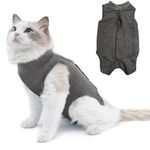 Cat Surgery Recovery Suit for Surgical Abdominal Wounds Home Indoor Pet Clothing E-Collar Alternative for Cats After Surgery Pajama Suit