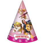 Unique 49061 Girl Paw Patrol Party Hats, 8 Count, 4.25" X 4.25"