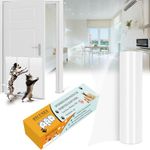 SYCSUNEX Upgraded Door Protector from Dog Cat scratchingDoor Scratch Protector, Protect Your Door, Furniture and Wall with Clear Premium Heavy Duty Door Cover Scratch Shield