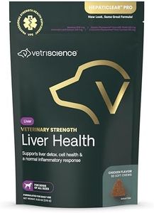 VetriScience Veterinary Strength Liver Health Chews - Canine Liver Care Supplement for Detox Support - Dog Supplement - Supports Immune System - No Fasting Required - 60 Count