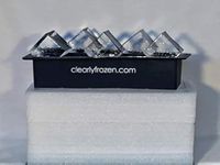 ClearlyFrozen High Capacity (10 x 2 Inch) Home Clear Ice Cube Tray/Ice Cube Maker