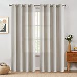 JINCHAN Linen Textured Curtain for 