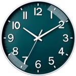 Claiez Wall Clock 12" Silent Quartz Decorative Latest Wall Clock Non-Ticking Classic Clock Battery Operated Round Easy to Read for Room/Home/Kitchen/Bedroom/Office/School,.