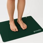 Groundly Grounding Mat 51x80cm – UK Plug Earthing Mat for Sleep, Inflammation, Stress & Muscle Recovery – Vegan Leather, Olive Green