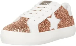 Steve Madden Women's Starling Sneaker, Rose Gold Glitter, Size 8