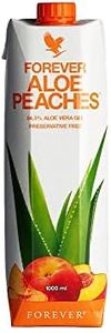 Forever Living Products Aloe Peaches, 1000ml, Peach Flavored Aloe Vera Gel, 83.4% pure inner leaf Aoe Vera gel, No added preservatives, Gluten Free, Vegan friendly