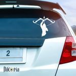 Dikoria Shree Ram Car Sticker, car Stickers for Car Exterior, Glass, Wall, Window | White Color Standard Size (12x12 Inch) | Design-Shree Ram Car Sticker White- D522