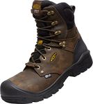 KEEN Utility Men's Independence 8” Composite Toe Waterproof Work Boots, Dark Earth/Black, 15 Wide