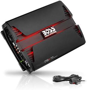 BOSS Audio Systems PV3700 5 Channel Car Stereo Amplifier – 3700 High Output, 5 Channel, 2/4 Ohm Stable, Low/High Level Inputs, High/Low Pass Crossover, Full Range, Bridgeable, for Subwoofer