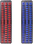Ernst Manufacturing 2 Pack of Socket Boss with 18" Rails, 1 Red & 1 Blue for Complete Multiple Drive Size Socket Organization, Holds 114 Sockets