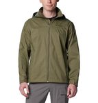 Columbia Mens Glennaker Lake II Rain Jacket, Stone Green, M