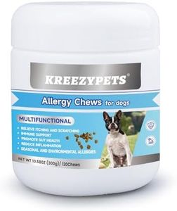 Natural Allergy Relief Chews for Dogs – Advanced Formula with Omega-3, Turmeric & Probiotics for Itchy Skin, Seasonal Allergy Support & Immune Health – Vet-Approved, Delicious Chicken Flavor