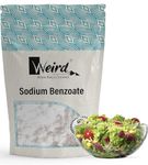 Weird Sodium Benzoate Powder | | Food Grade | | Pickles | | Salad Dressing | | Bottled Lemon Juice | | Soya Sauce | | Soda | | Multipurpose Uses | (400 Gm)