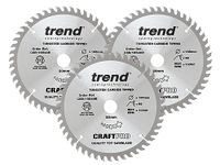 Trend Wood Circular Saw Blades, 165mm Diameter, 20mm Bore, 48 Teeth, TCT, 2.2mm Kerf, +15° Hook, CSB/165/3PK/A