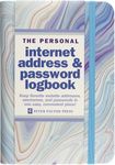 Blue Agate Internet Address & Password Logbook (removable cover band for security)