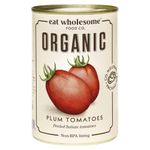 Eat Wholesome Organic Peeled Plum Tomatoes 400g (Pack of 12)