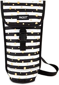 PackIt Freezable Wine Bag, Celebration Dot, Built with EcoFreeze Technology, Foldable, Reusable, Shoulder Strap with Buckle Closure, Perfect for Adults and Drinks On-The-Go