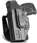 G2C Holster, OWB Holster Fits Taurus G2C/G3C, Taurus Millennium G2 PT111/PT140, Outside Waistband Carry Holster, Level II Retention Locking System, 360 Degrees Adjustable, Left Hand