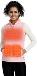 ORORO Women's Heated Vest with Battery, Lightweight Heated Vest for Running Hiking (Charger Not Included) (Pink, M)