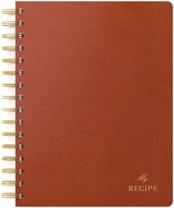 Jotsome Recipe Book, Blank Recipe Journal to Write in Your Own Recipes, Hardcover Recipe Notebook, 100 Recipes (Walnut Brown, 6.5" X 8.5")
