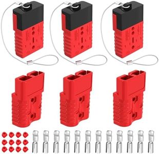 RVBOATPAT 175A Battery Quick Connect/Disconnect, 1/0 AWG Wire Harness Plug Connector 12V Battery Cable Connector for Trailer Towing Winch Quick Connect Systems - 6 PCS