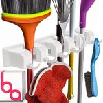 EXTRA GRIP Mop & Broom Holder Wall Mount - Wall Hanging Garden Tool & Utility Closet Organizer, Mop & Broom Hook, Broom Hanger Wall Mount, Mop Broom Organizer, Wall Mounted Broom Rack Storage (2 Pack)