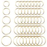 Hoop Jewelry Making,60PCS Earrings Beading Hoop for Jewelry Making Teardrop Square Circle Earring Making Supplies for DIY CraftsNO (60PCS KC Gold)