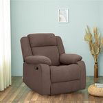 duroflex Avalon E - Motorized Electric Powered Single Seater Fabric Recliner with USB Port (Saddle Brown)