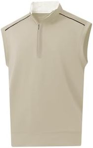 Rouen 1/4 Zip Pullover Mens Golf Vest Athletic Dry Fit Soft Casual Breathable Performance Print Golf Vests For Men