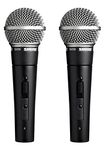 Shure SM58S Professional Vocal Microphone w/On/Off Switch (2 Pack)