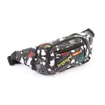 NiCoLa Bum Bag Camo Waist Bag for Boys, Waterproof Fanny Pack Crossbody Bags with Adjustable Belt, Casual Waist Bag for Running Dog Walking Cycling Hiking Outdoor Travel (Grey)