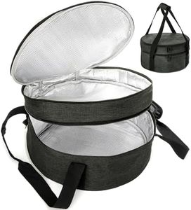 Cididu Double Insulated Pie Carrier for Transport, Insulated Casserole Carrier for Hot or Cold Food, 12 Inch Reusable Cake Carrying Warmer Bag with Handle for Pizza Delivery Picnic