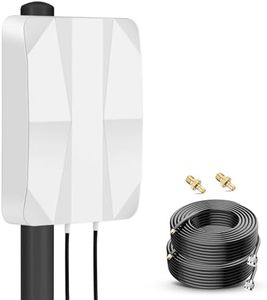 Nelawya 4G LTE 5G Panel Antenna Outdoor Mimo Directional Antenna 700-2700 | 3300-3800 MHz Up to 12dBi Antenna with 10 meter cable TS9 SMA connector Compatible with 5G 3G 4G LTE Router Modem
