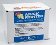 Microzyme Muck Fighter Pond Treatment Block | Lasts 30 days | Natural Pond Bacteria & Sludge Decomposing Enzymes | Water Clearing Odor Eliminating Microbes | Safe for Fish, Pets, & Recreation (1-Pack)