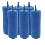 Jainsons Pet Products® Air Stones Cylinder Bubble Diffuser Airstones for Aquarium Fish Tank Pump (5 INCH, 6 PCS)