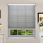 Cordless Cellular Blinds Honeycomb Shades, Bottom Up Blinds for Windows, Light Filtering Privacy Window Blinds Shades for Room Darkness, Custom Size Up to 80" Wide, Light-Filter Grey, 30" W x 36" H