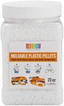 White Thermoplastic Beads, Plastic Pellets for Crafts, Cosplay, Repair (23 oz)