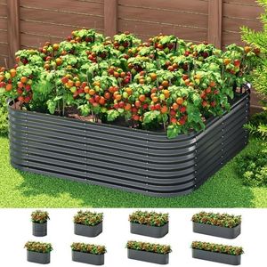 Green Fingers Garden Bed 9 in 1 Modular Planter Box Raised Container 56CM Height