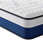 Vesgantti King Mattress, 10 Inch Hybrid Mattress King Size with Breathable Memory Foam and Individual Pocket Spring-Medium Firm, 5FT Mattress, 150x200x25cm